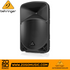 Behringer B15X 1000W 15-inch powered PA speaker from Zoso Music featuring a black trapezoidal enclosure and grille.