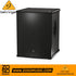 Zoso Music Behringer B1800XP active 3000-watt PA subwoofer with 18-inch Turbosound speaker in black finish.