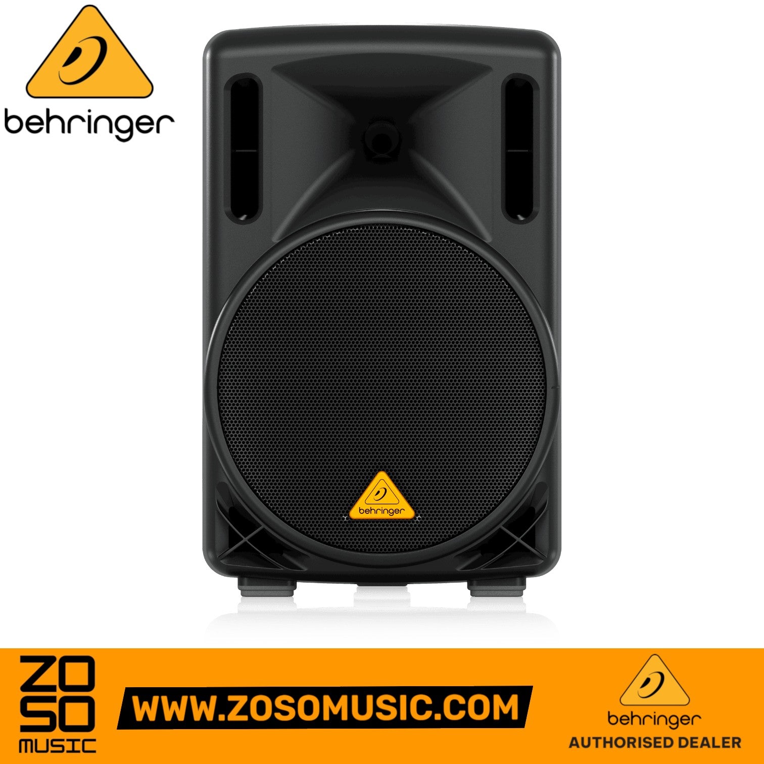 Zoso Music Behringer B210D active 2-way PA speaker with 10-inch woofer and compression driver in black