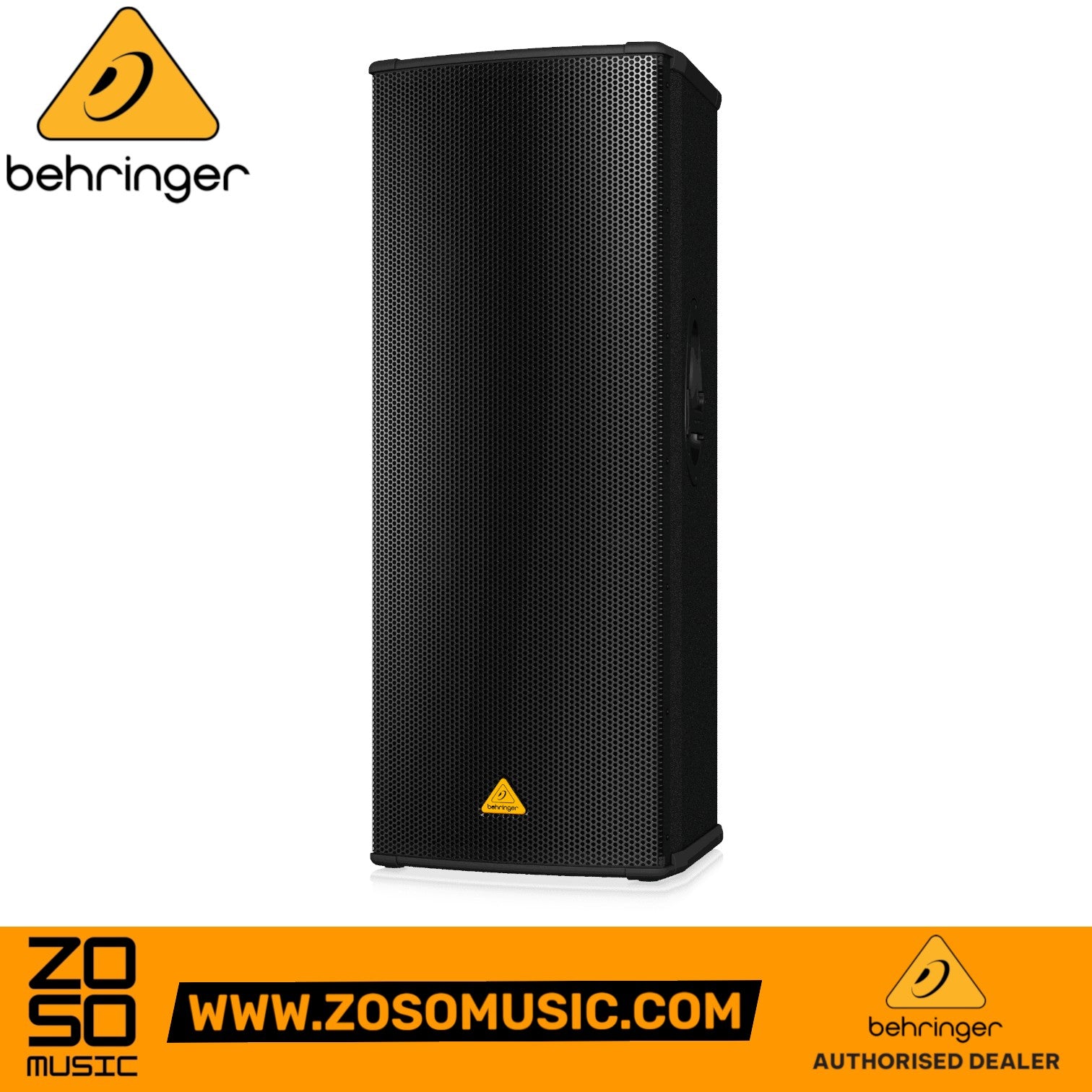 Zoso Music Behringer B2520 PRO passive PA loudspeaker with dual 15-inch woofers and a black metal grille