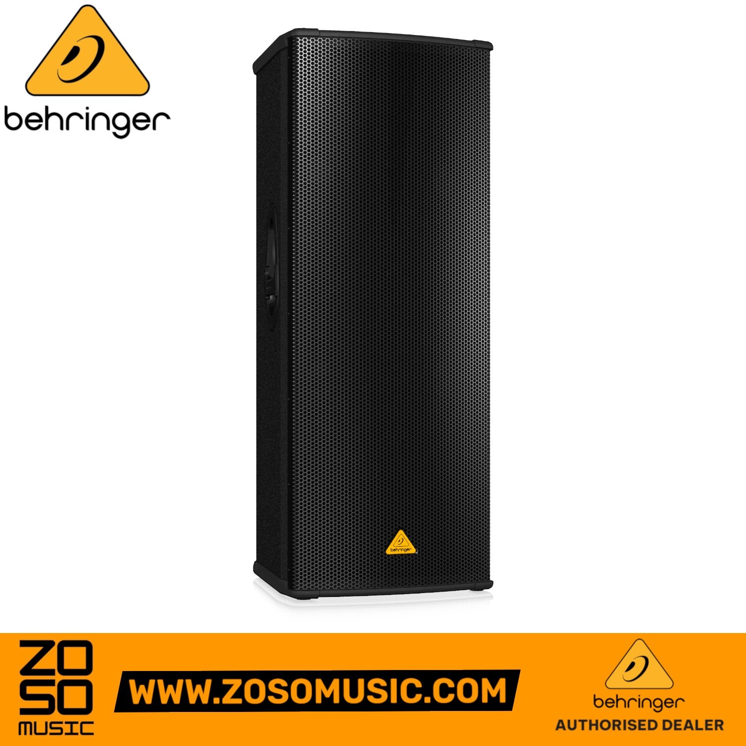 Zoso Music Behringer B2520 PRO passive PA loudspeaker with dual 15-inch woofers and black metal grille