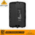 Zoso Music Behringer Eurolive B615D active PA speaker rear panel view showing input and output connectivity ports