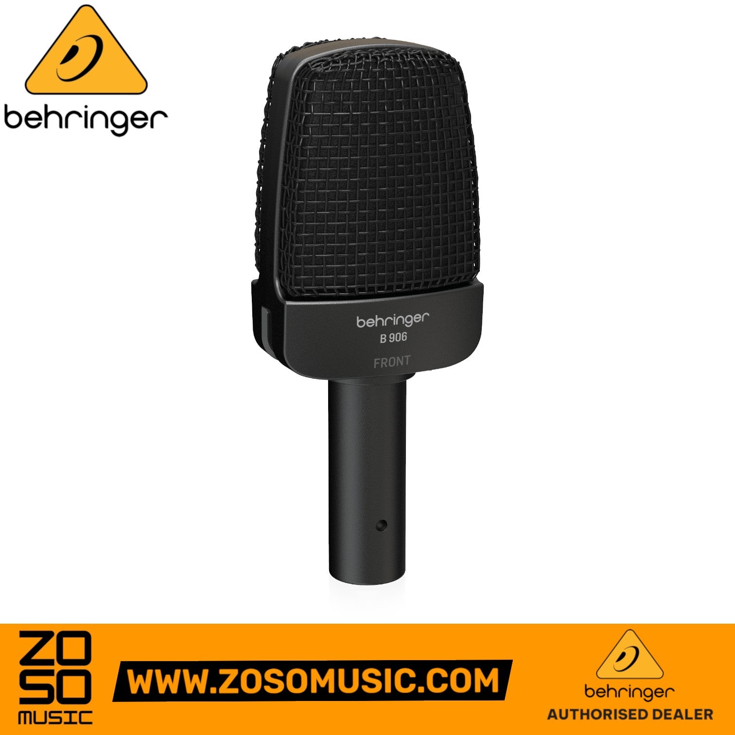 Zoso Music Behringer B906 dynamic instrument microphone with flat design and switchable presence filter