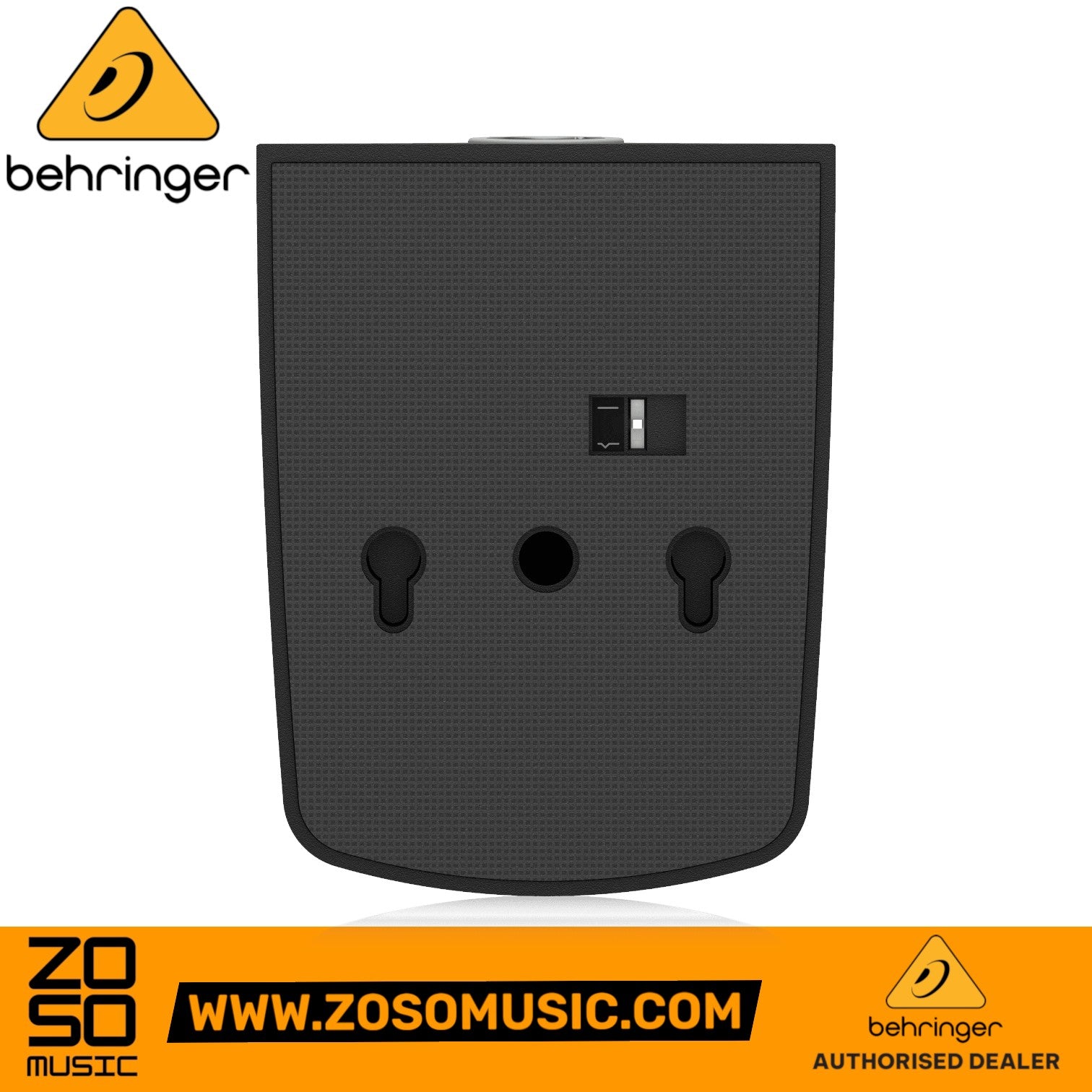 Zoso Music Behringer BA19A condenser boundary microphone showing the rear panel with mounting holes and filter switch