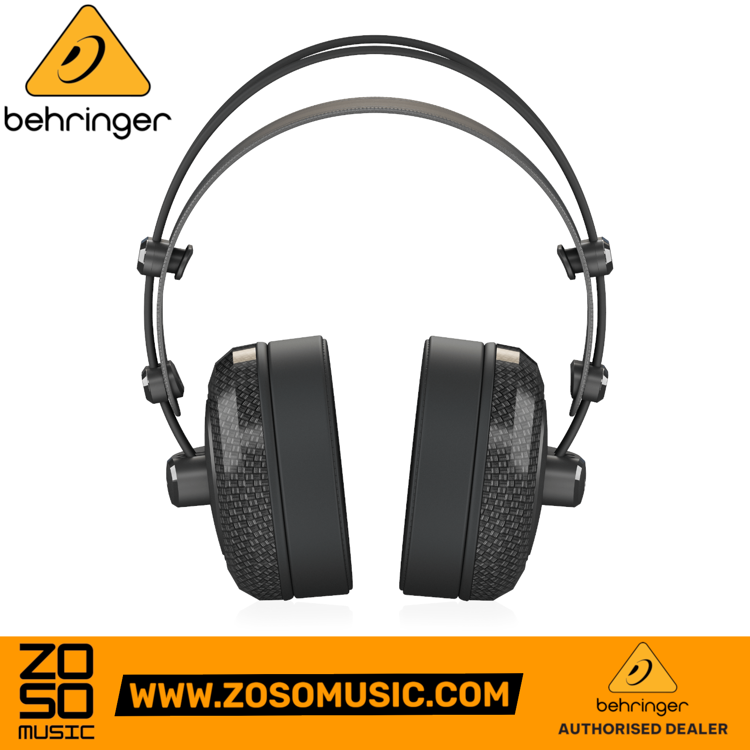 Zoso Music Behringer BH40 closed-back studio headphones with 40mm drivers and textured ear cups