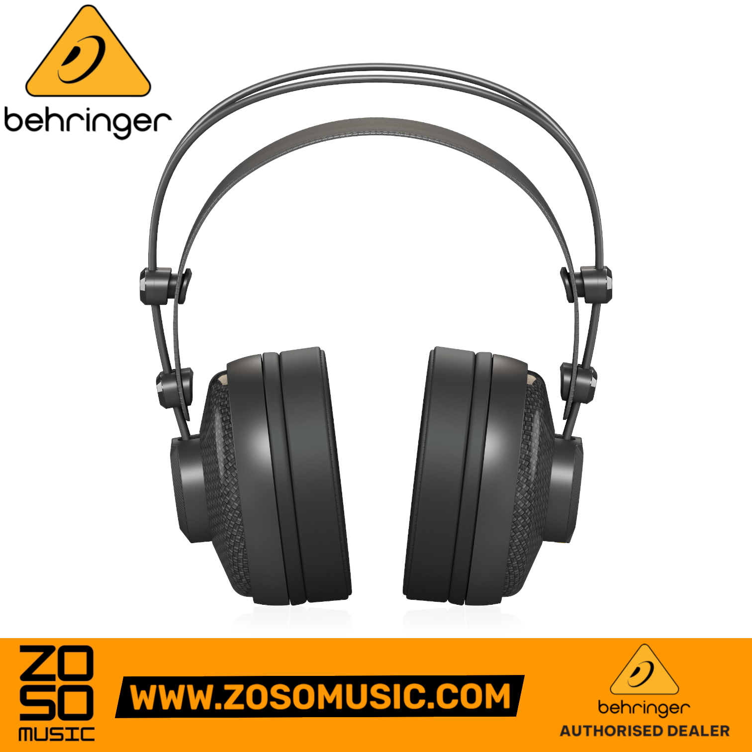 Zoso Music Behringer BH60 closed-back studio headphones with 51mm drivers and comfortable ear cushions