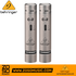 Zoso Music pair of Behringer C-2 small-diaphragm cardioid condenser microphones in silver metal finish