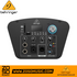 Zoso Music Behringer C210 powered column loudspeaker control panel with mixer, Bluetooth, and LCD display.
