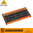 Zoso Music Behringer Crave semi-modular analog synthesizer with orange frame, black control panel, and 32-step sequencer