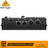 Zoso Music Behringer CT200 8-in-1 cable tester showing TRS, RJ45, and MIDI ports on the black metal chassis.