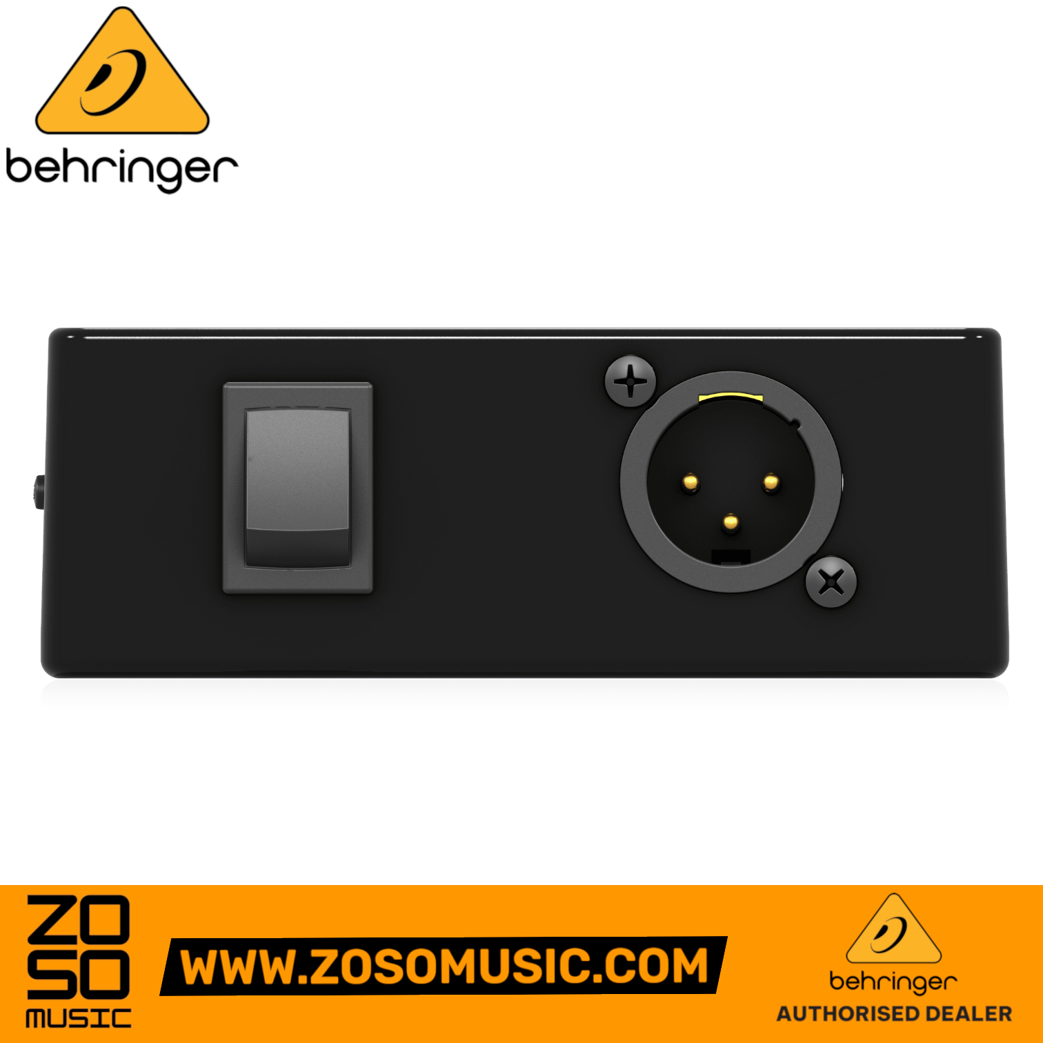 Zoso Music Behringer Ultra-DI DI600P passive direct box featuring an XLR output and ground lift switch