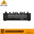 Zoso Music Behringer Pro Mixer DJX750 rear panel showing RCA inputs, outputs, and power connection ports.