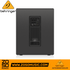 Zoso Music Behringer DR18SUB 18-inch powered subwoofer rear control panel with XLR inputs and crossover settings