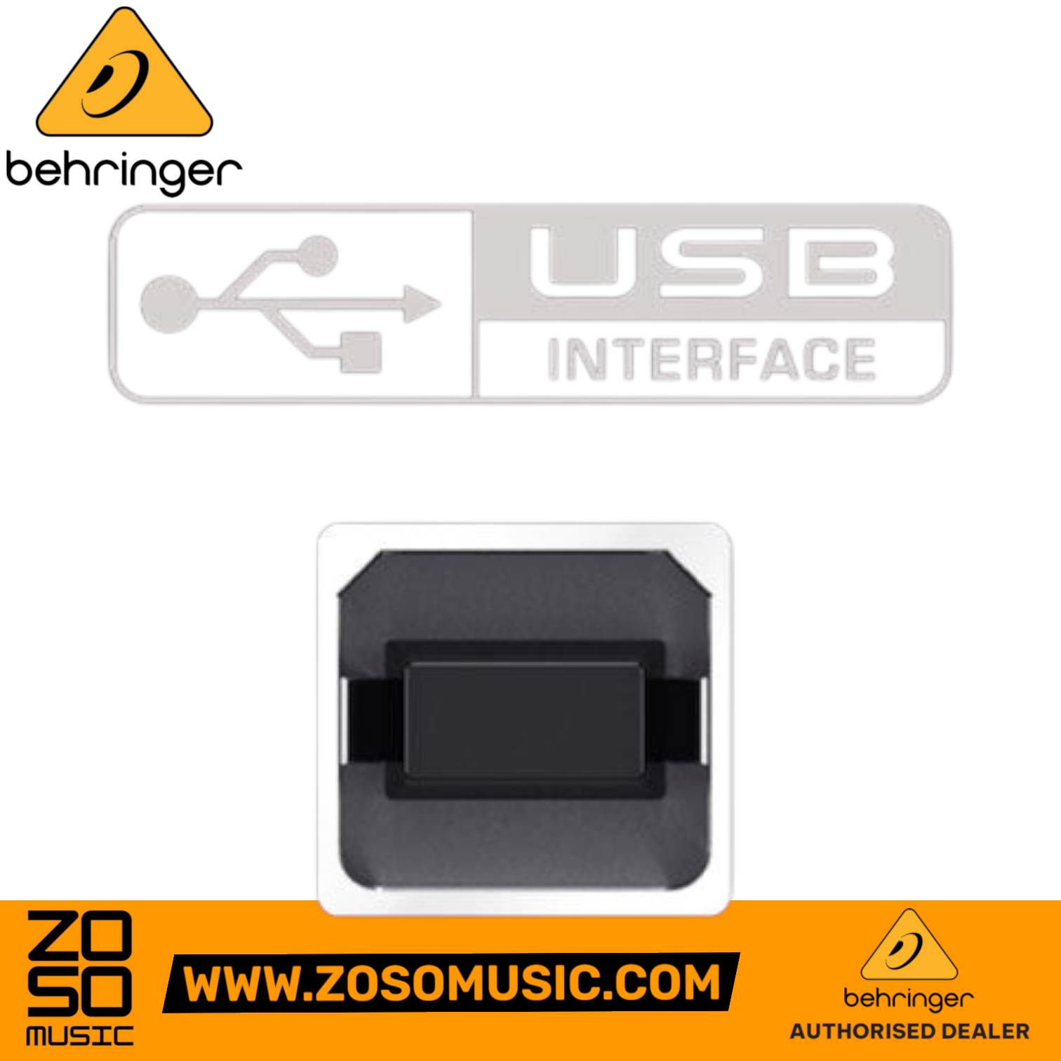 Zoso Music Behringer Pro Mixer DX2000USB USB interface detail showing the connection port for digital audio recording