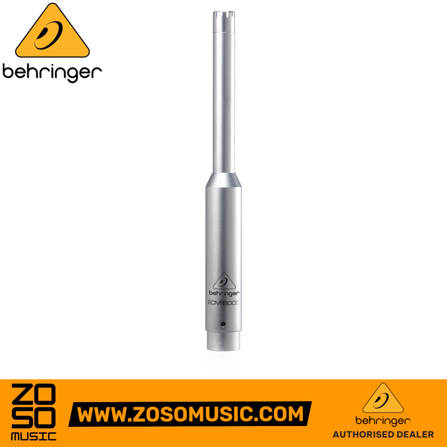 Zoso Music Behringer ECM8000 silver omnidirectional measurement condenser microphone for room acoustic analysis