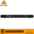 Zoso Music Behringer EPQ304 4-channel power amplifier rear panel showing XLR, TRS inputs, and speakON outputs