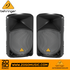 Zoso Music pair of black Behringer Eurolive B115D 1000-watt 15-inch active PA speakers with metal grilles