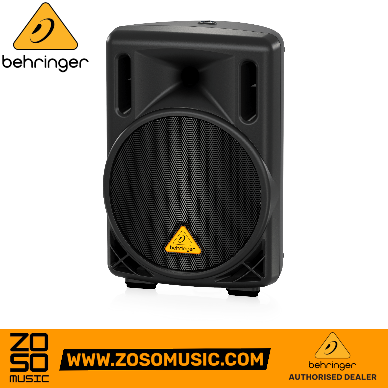 Zoso Music Behringer Eurolive B208D 200W 8-inch active PA speaker in black with front grille and logo.
