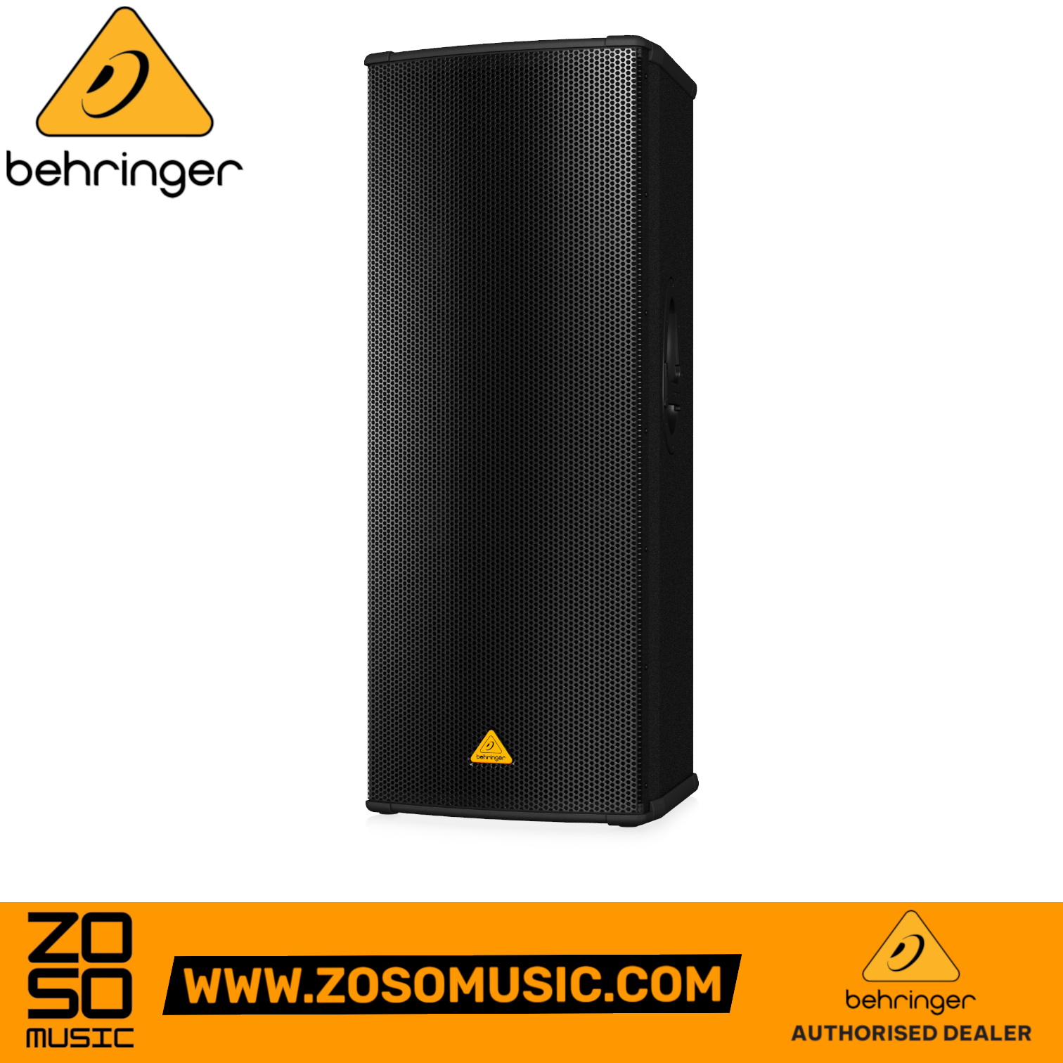 Zoso Music Behringer Eurolive B2520 PRO passive PA speaker with dual 15-inch drivers and black metal grille