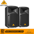 Zoso Music Behringer Europort EPS500MP3 portable PA system featuring two black speakers with 8-inch woofers