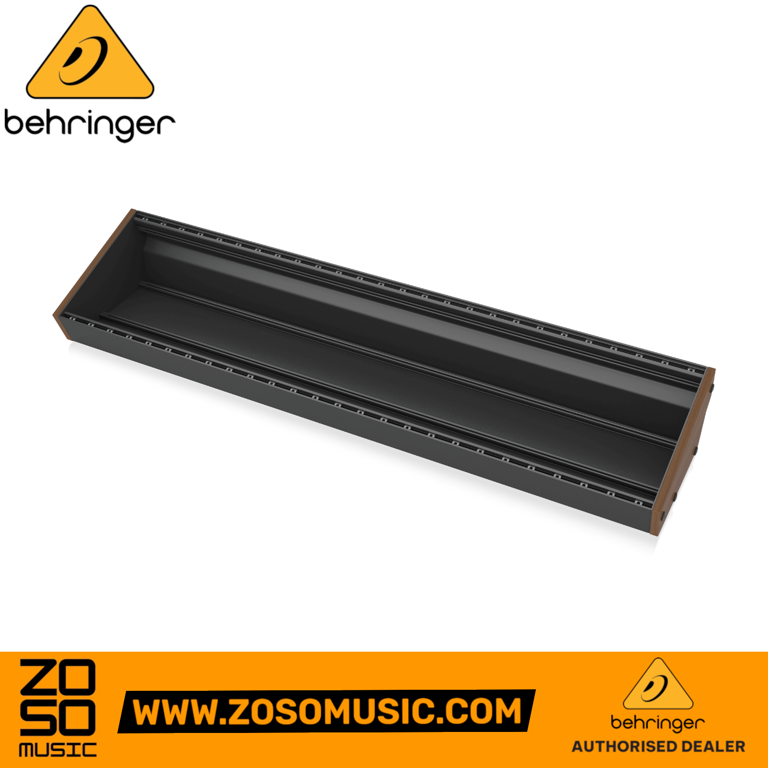 Zoso Music Behringer EURORACK 104 unpowered skiff case with aluminum chassis and wooden side panels for 3U modules