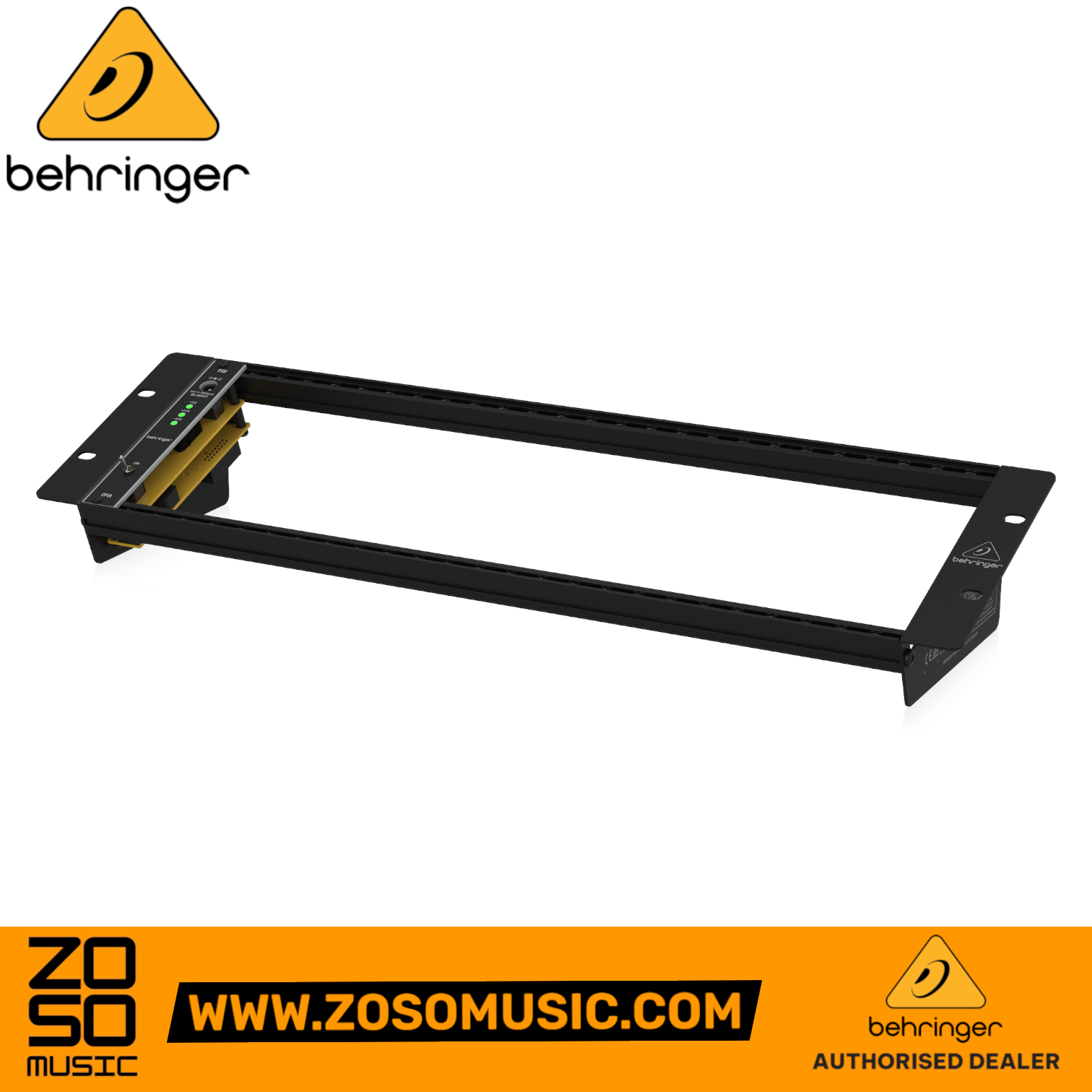 Zoso Music Behringer Eurorack 84HP aluminum chassis with integrated power supply for modular synthesizer setups