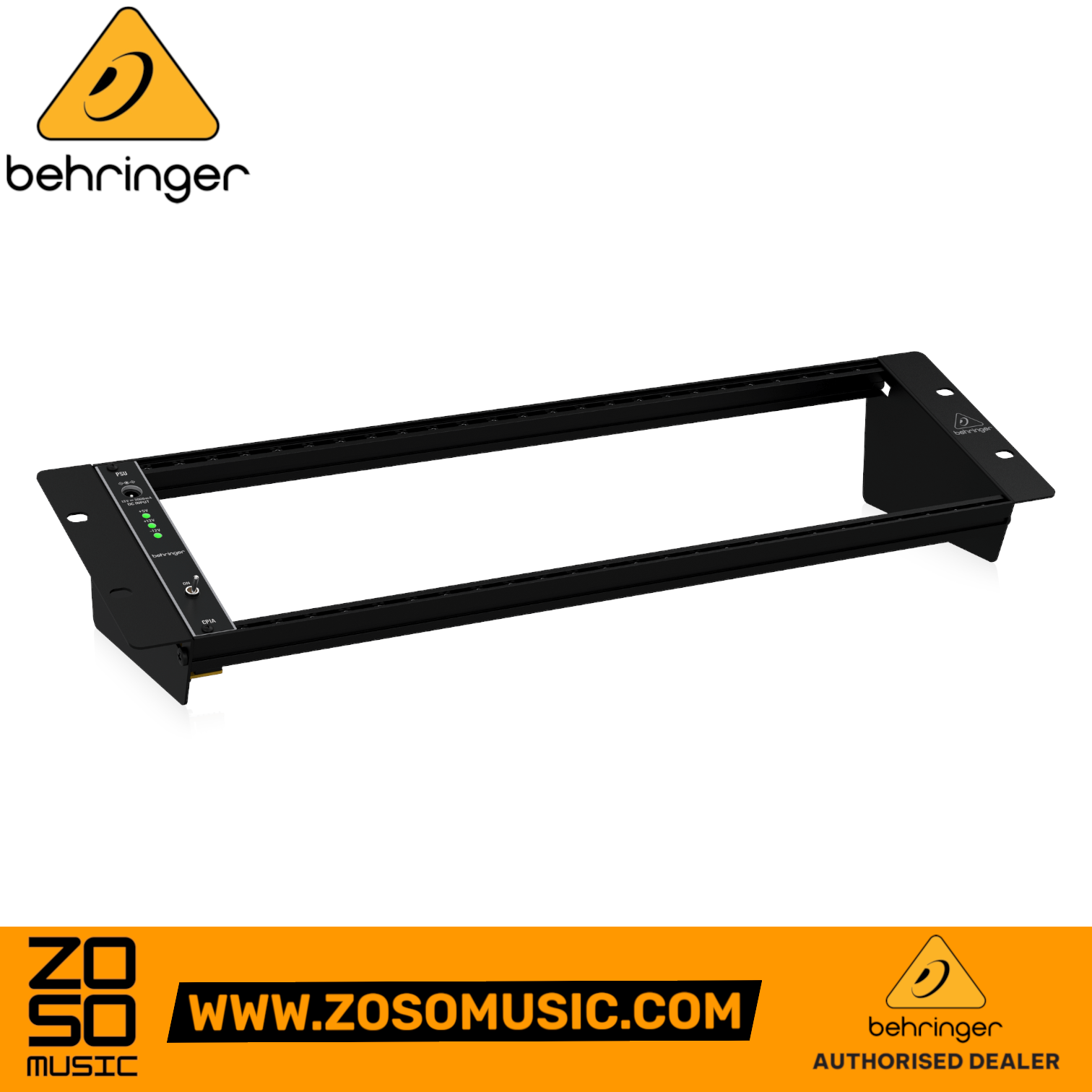 Zoso Music Behringer Eurorack 84HP aluminum chassis with integrated power supply for modular synthesizers