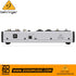 Rear panel of the Zoso Music Behringer FLOW 8 digital mixer showing USB audio, power ports, and connectivity inputs.