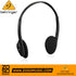 Zoso Music Behringer HO66 lightweight black stereo headphones with comfortable ear cups for long listening sessions