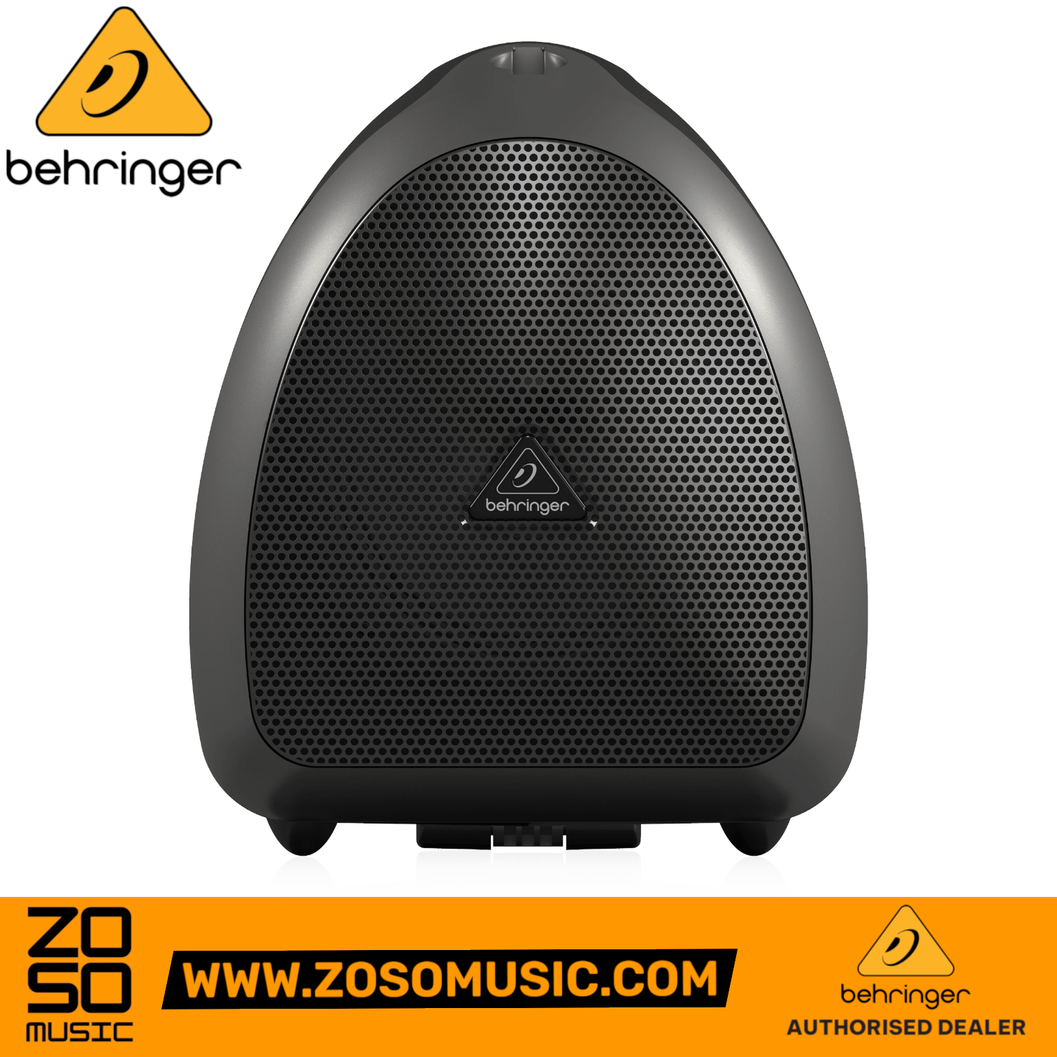Zoso Music Behringer HPA40 portable 40-watt handheld PA system with black speaker grille and ergonomic design