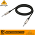 Zoso Music Behringer GIC-300 3m instrument cable with gold-plated 1/4 inch TS connectors and black noise-free wire