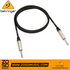 Zoso Music Behringer GIC-150 1.5m instrument cable with gold-plated 1/4 inch TS connectors and black shielding