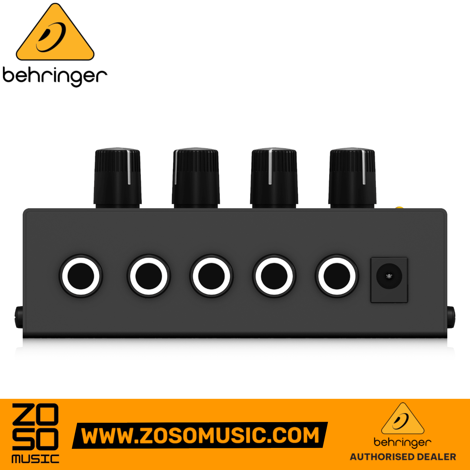 Zoso Music Behringer MicroAMP HA400 4-channel headphone amplifier with individual volume knobs and input ports