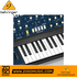 Zoso Music Behringer Monopoly analog synthesizer showing the control panel, knobs, and semi-weighted keyboard keys.