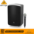 Zoso Music Behringer MPA200BT portable PA speaker system with included wireless microphone and black grille