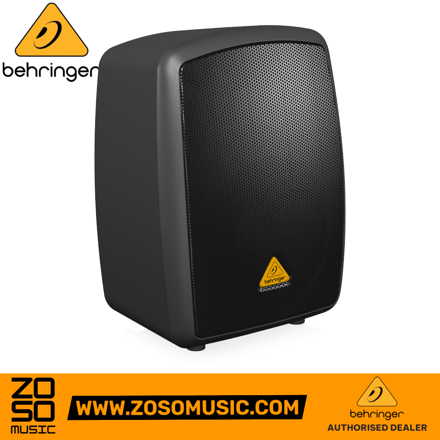 Zoso Music Behringer MPA40BT portable 40-watt PA system with Bluetooth connectivity and black speaker grille