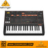 Zoso Music Behringer Odyssey analog synthesizer with 37 keys, illuminated sliders, and black metal chassis.