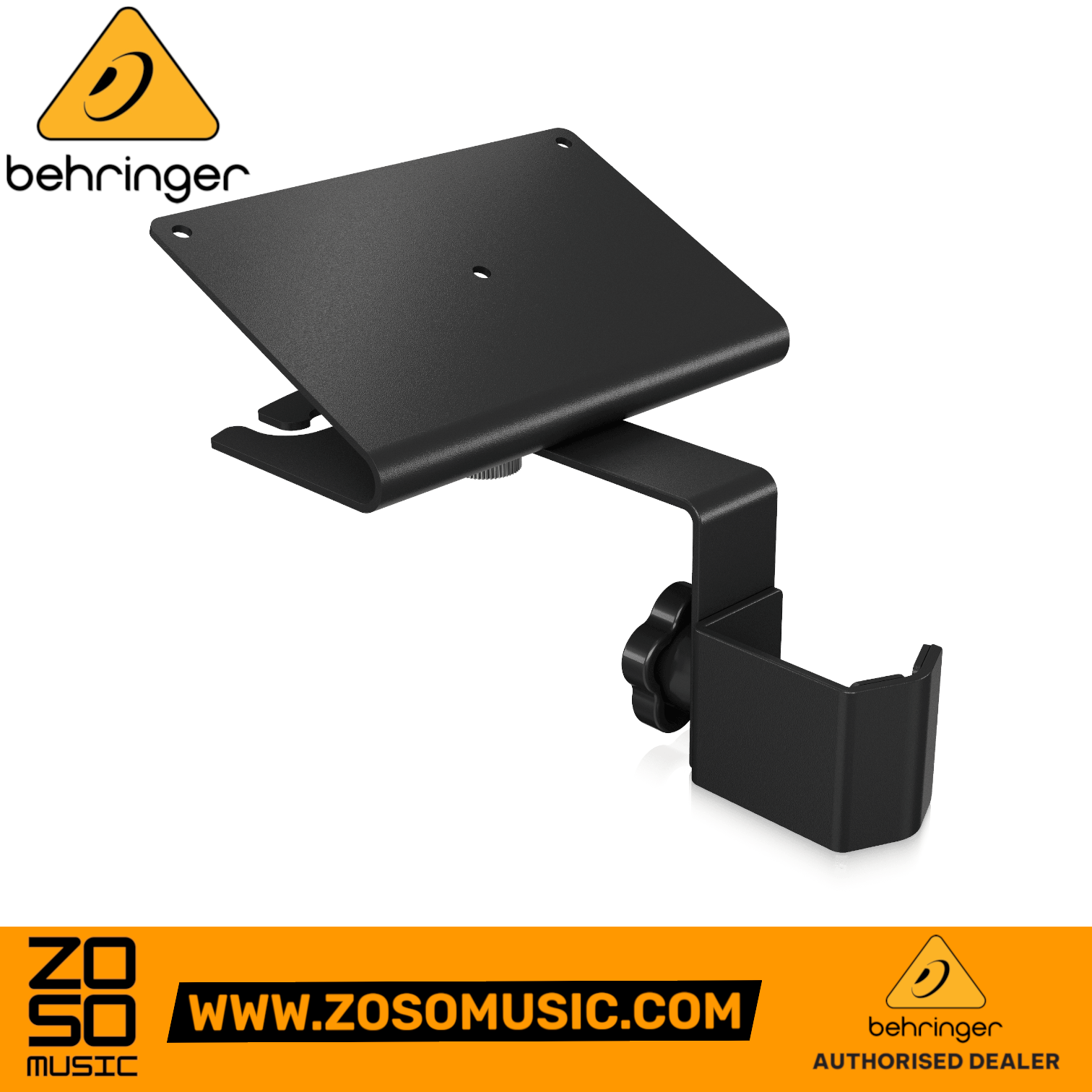 Zoso Music Behringer Powerplay P16-MB black metal mounting bracket for P16-M personal mixer on a stand