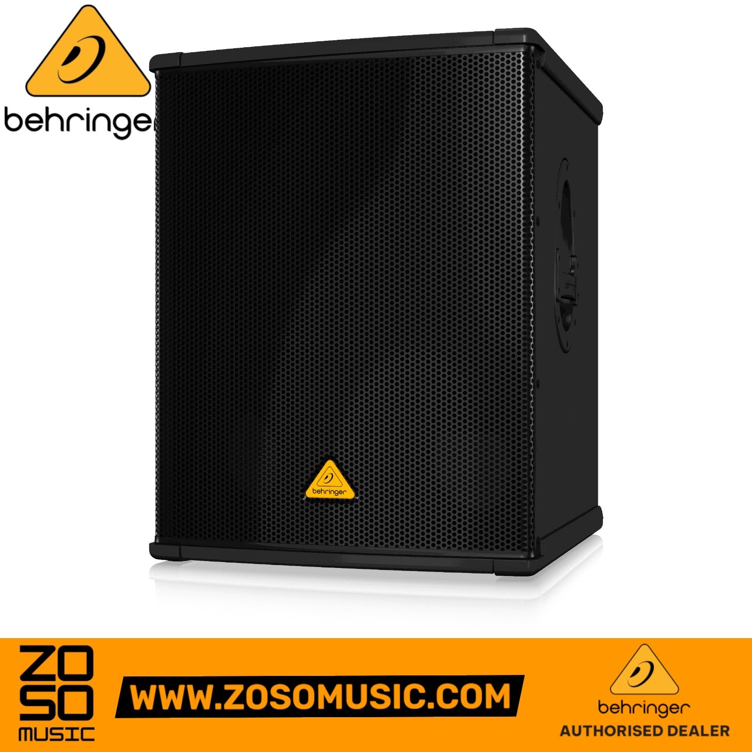 Zoso Music Behringer B1800X PRO 18-inch PA subwoofer with black metal grille and rugged professional design