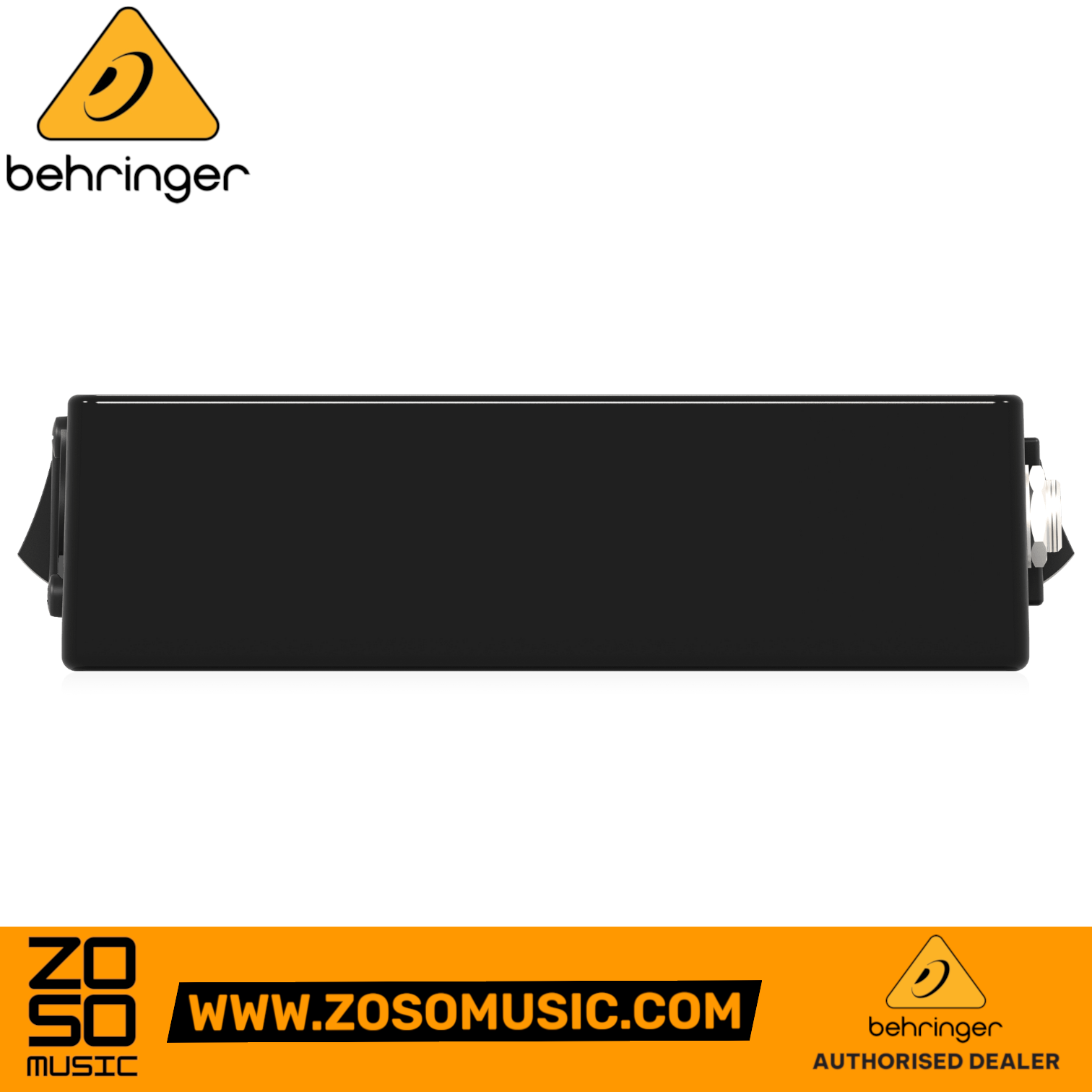 Zoso Music Behringer Ultra-DI DI600P passive direct box in black, front view of the audio interface unit