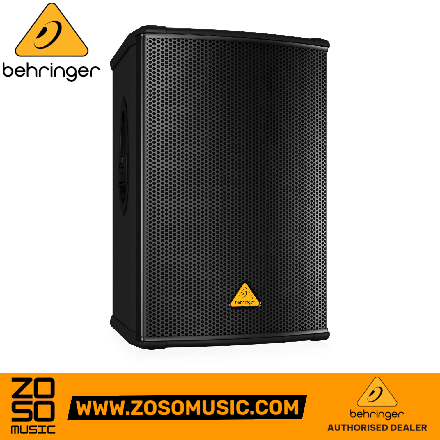 Zoso Music Behringer Eurolive B1520 PRO 15-inch passive PA speaker with rugged steel grill and ergonomic handles.
