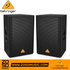 Zoso Music pair of Behringer Eurolive VP-1220 black passive PA speakers with 12-inch drivers and steel grilles