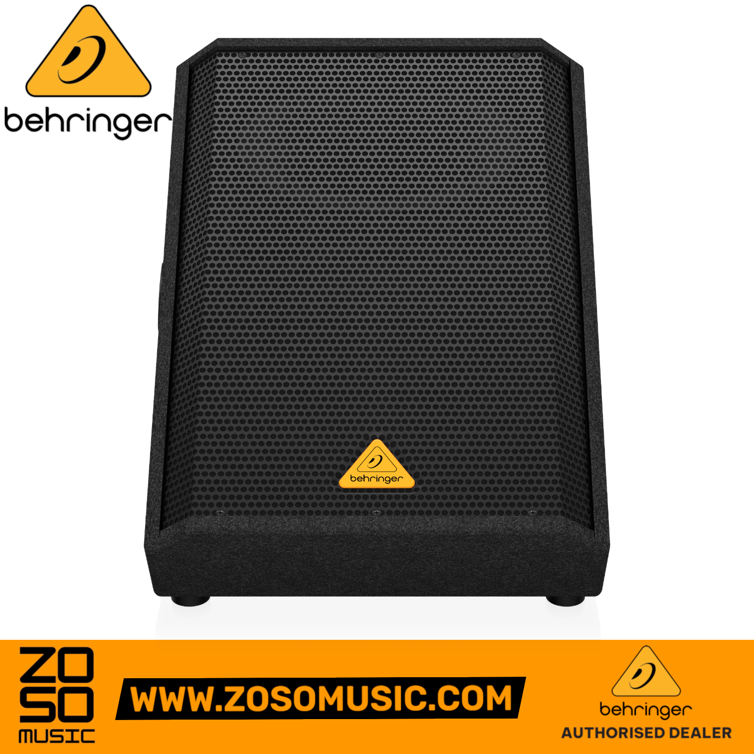Zoso Music Behringer VS1220F 600W 12-inch passive wedge PA monitor speaker with rugged steel grille