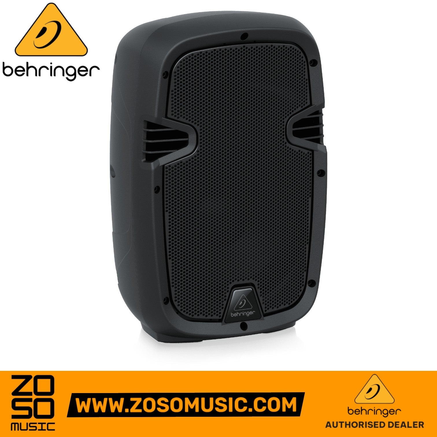 Zoso Music Behringer PK108 350-watt 8-inch passive PA speaker with black grille and durable compact housing.