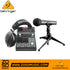 Zoso Music Behringer PODCASTUDIO 2 USB bundle with mixer, dynamic microphone, stand, and closed-back headphones.