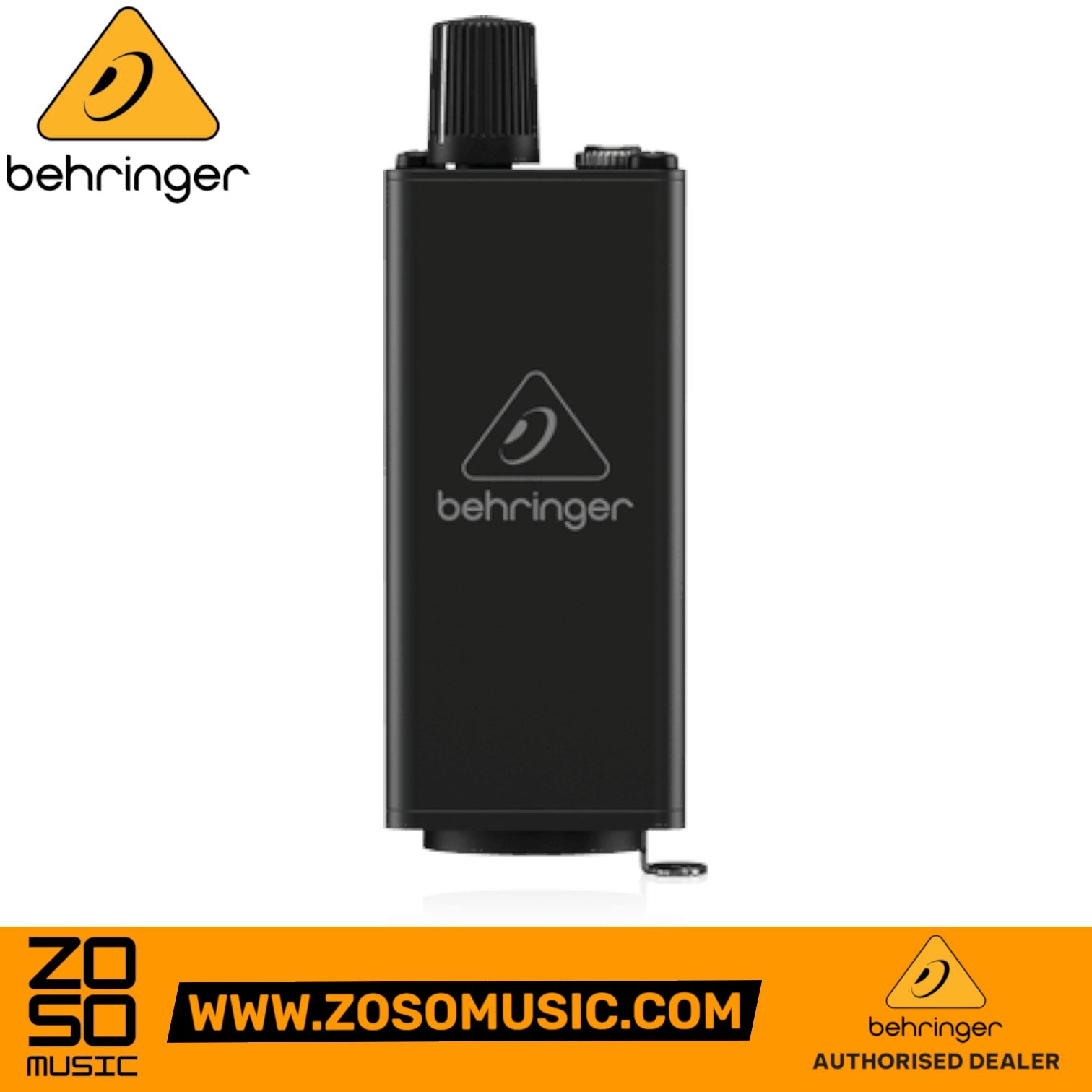 Zoso Music Behringer Powerplay PM1 passive in-ear monitor beltpack with volume control and locking XLR input