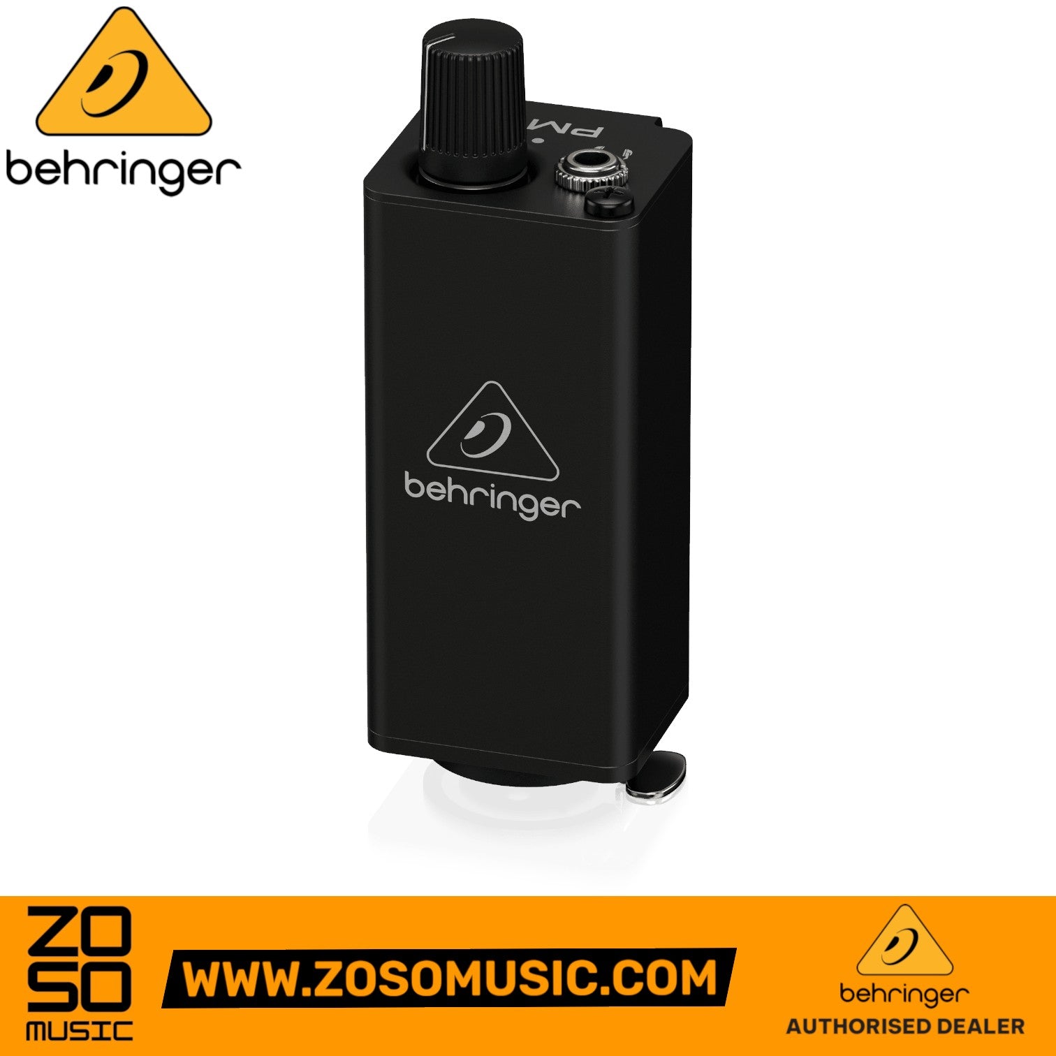 Zoso Music Behringer Powerplay PM1 passive personal in-ear monitor beltpack with volume control and metal chassis