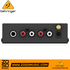 Zoso Music Behringer Microphono PP400 phono preamplifier rear panel showing RCA and power input connectors