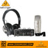 Zoso Music Behringer U-PHORIA STUDIO recording bundle with UM2 interface, C-1 condenser microphone, and HPS5000 headphones