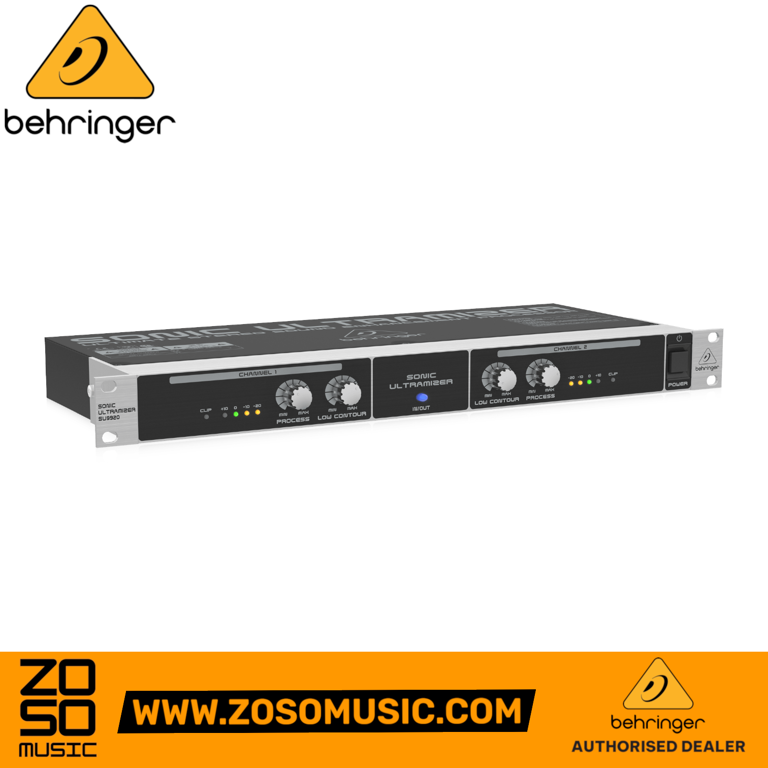 Zoso Music Behringer SU9920 Sonic Ultramizer stereo sound enhancement processor with dual channel controls